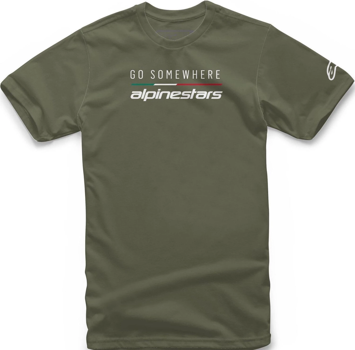 Alpinestars Go Somewhere Military Green Tee 1 Alpinestars Go Somewhere Military Green Tee