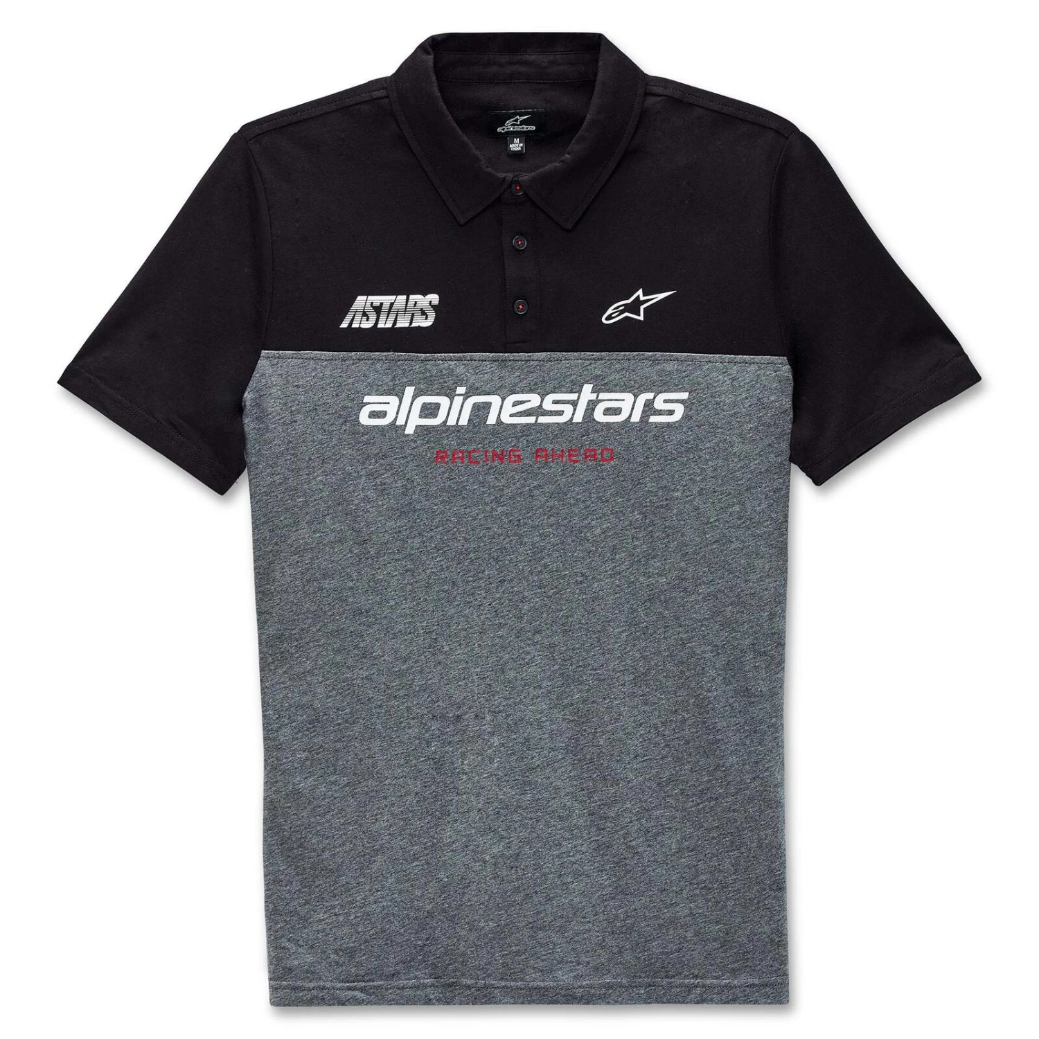Alpinestars Paddock Black/Charcoal Heather Polo Shirt 1 Alpinestars Paddock Black/Charcoal Heather Polo Shirt