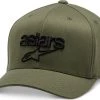 Alpinestars Heritage Blaze Hat (Curved Bill/Flex Back) Military Green/Black