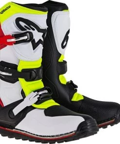 Alpinestars Tech T White/Red/Fluro Yellow Boots