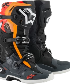Alpinestars 2021 Tech 10 Black/Grey/Fluro Orange Boots