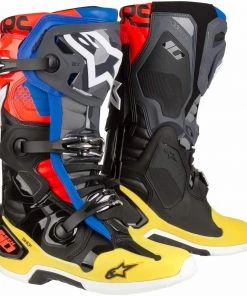 Alpinestars 2021 Tech 10 Black/Fluro Yellow/Blue/Fluro Orange Boots