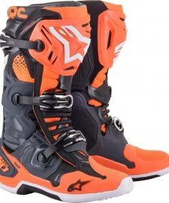 Alpinestars 2021 Tech 10 Cool Grey/Fluro Orange/Black Boots