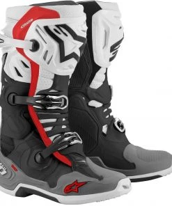 Alpinestars Tech 10 Supervented Black/White/Grey/Red Boots