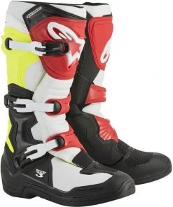 Alpinestars Tech 3 Black/White/Fluro Yellow/Red Boots