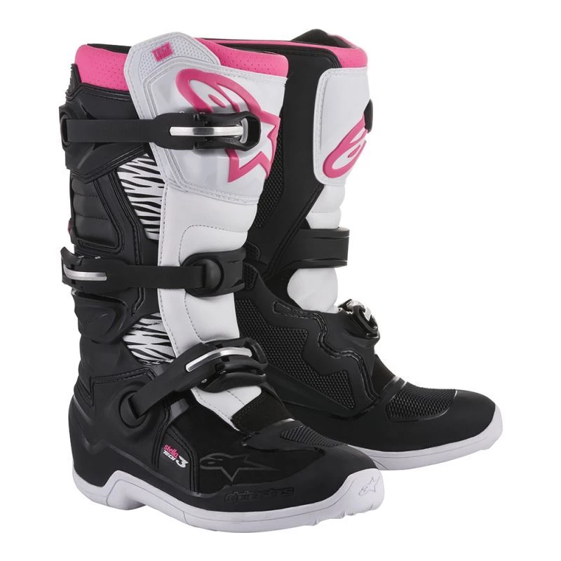 Alpinestars Stella Tech 3 Black/White/Pink Womens Boots 1 Alpinestars Stella Tech 3 Black/White/Pink Womens Boots