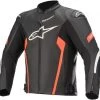 Alpinestars Faster V2 Air Black/Fluro Red Leather Jacket