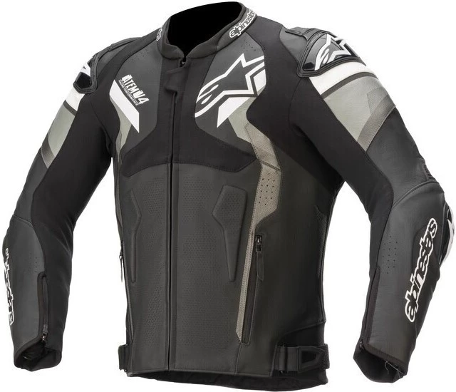 Alpinestars Atem V4 Black/Grey/White Leather Jacket 1 Alpinestars Atem V4 Black/Grey/White Leather Jacket
