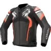 Alpinestars Atem V4 Black/Grey/Fluro Red Leather Jacket