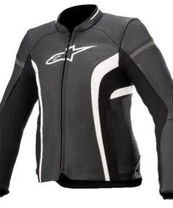 Alpinestars Stella Kira V2 Black/White Womens Leather Jacket