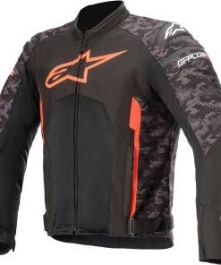 Alpinestars T-GP Plus R V3 Air Black/Camo/Fluro Red Textile Jacket