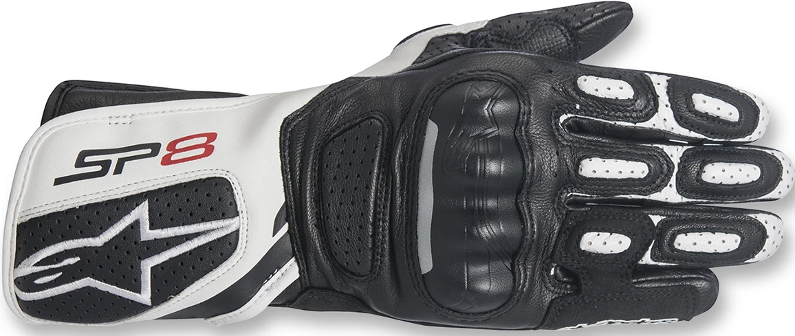 Alpinestars Stella SP-8 V2 Black/White Womens Gloves 1 Alpinestars Stella SP-8 V2 Black/White Womens Gloves