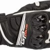 Alpinestars GP Plus R2 Black/White w/Red Finger Tips Gloves