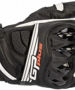 Alpinestars GP Plus R2 Black/White w/Red Finger Tips Gloves