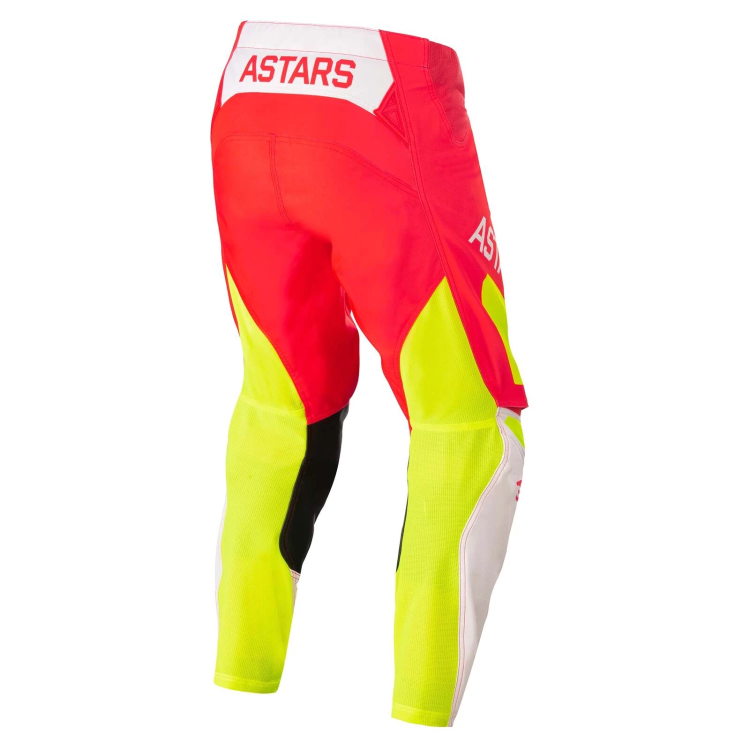 Alpinestars 2022 Techstar Factory Fluro Red/White/Fluro Yellow Pants 2 Alpinestars 2022 Techstar Factory Fluro Red/White/Fluro Yellow Pants - Image 2