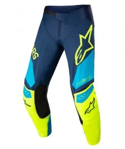 Alpinestars 2022 Techstar Factory Dark Blue/Fluro Yellow/Neon Blue Pants