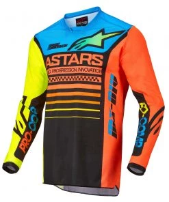 Alpinestars 2022 Racer Compass Black/Fluro Yellow/Coral Kids Jersey