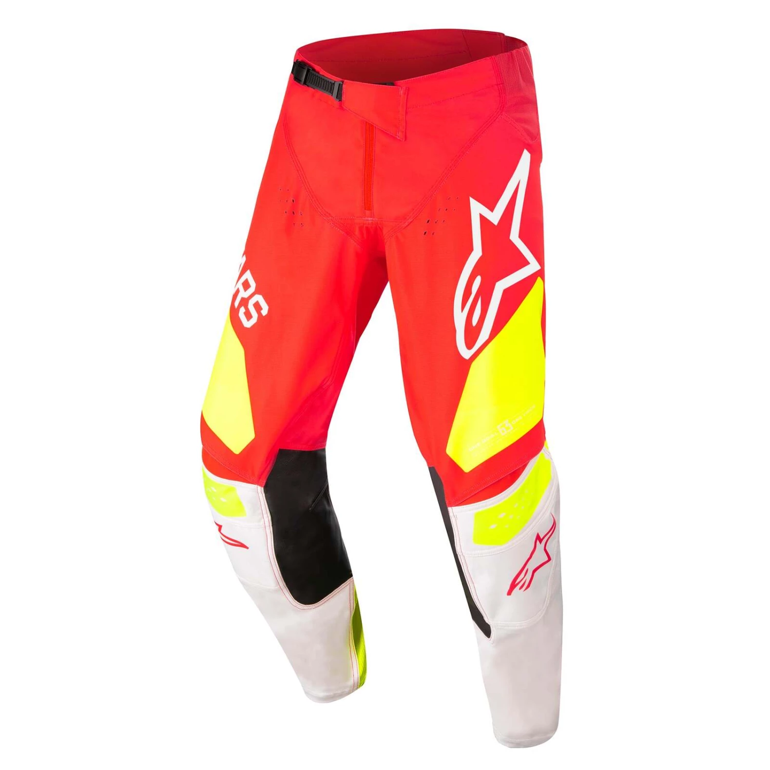 Alpinestars 2022 Racer Factory Fluro Red/White/Fluro Yellow Youth Pants 1 Alpinestars 2022 Racer Factory Fluro Red/White/Fluro Yellow Youth Pants