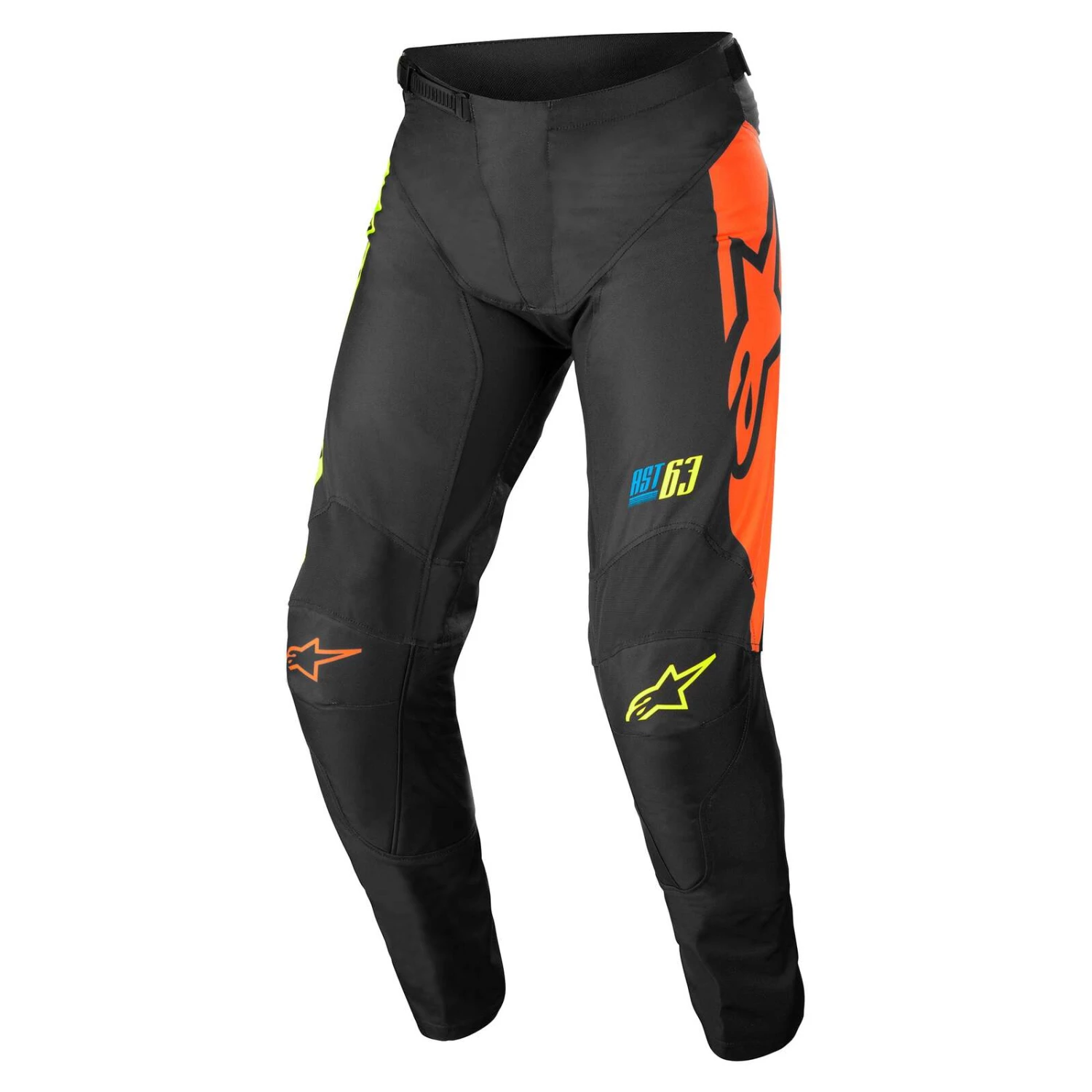 Alpinestars 2022 Racer Compass Black/Fluro Yellow/Coral Youth Pants 1 Alpinestars 2022 Racer Compass Black/Fluro Yellow/Coral Youth Pants