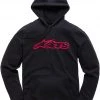 Alpinestars Blaze Black/Red Pullover Fleece Hoodie