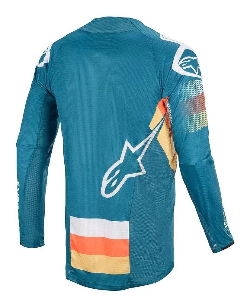 Alpinestars 2020 Techstar Venom Petrol/White/Fluro Orange Jersey 2 Alpinestars 2020 Techstar Venom Petrol/White/Fluro Orange Jersey - Image 2