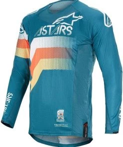 Alpinestars 2020 Techstar Venom Petrol/White/Fluro Orange Jersey