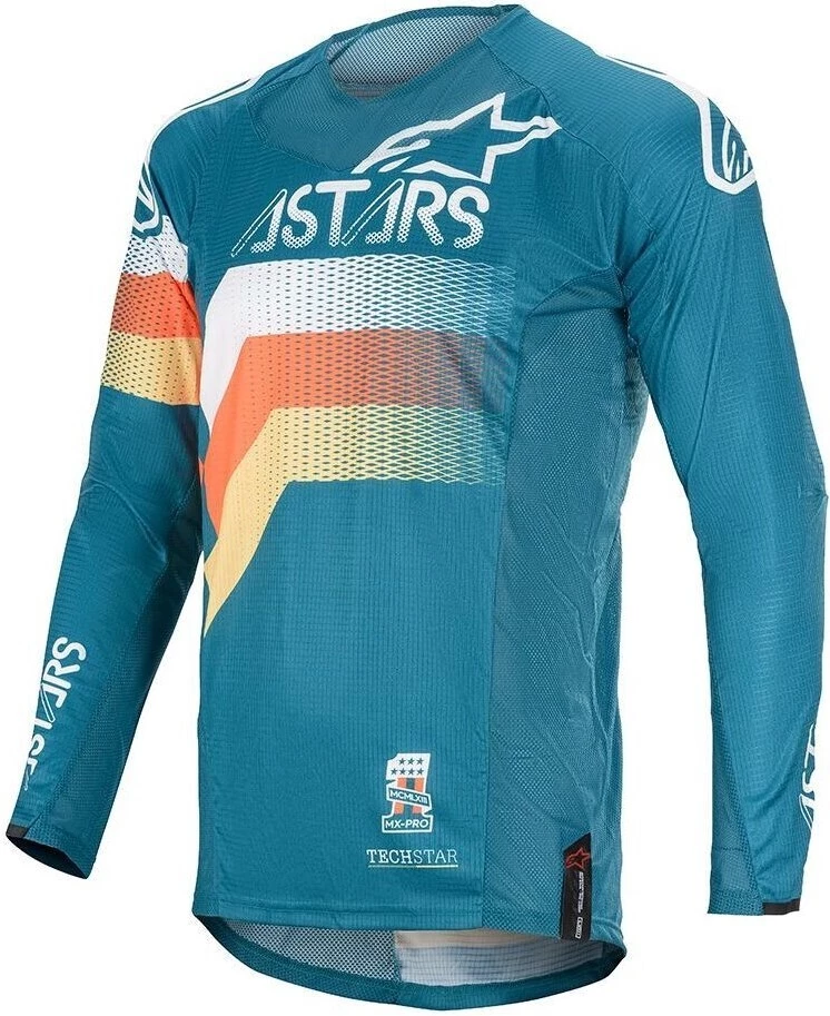 Alpinestars 2020 Techstar Venom Petrol/White/Fluro Orange Jersey 1 Alpinestars 2020 Techstar Venom Petrol/White/Fluro Orange Jersey