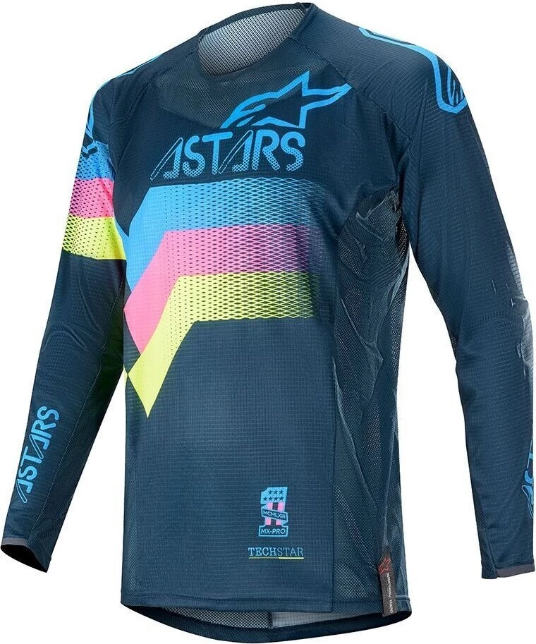 Alpinestars 2020 Techstar Venom Navy/Aqua/Fluro Pink Jersey 1 Alpinestars 2020 Techstar Venom Navy/Aqua/Fluro Pink Jersey