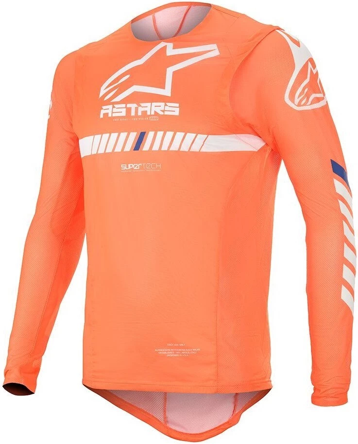 Alpinestars 2020 Supertech Fluro Orange/White Jersey 1 Alpinestars 2020 Supertech Fluro Orange/White Jersey