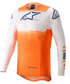 Alpinestars 2022 Supertech Foster White/Orange/Dark Blue Jersey