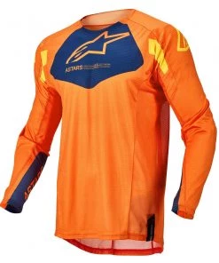 Alpinestars 2022 Techstar Factory Orange/Dark Blue/Warm Yellow Jersey
