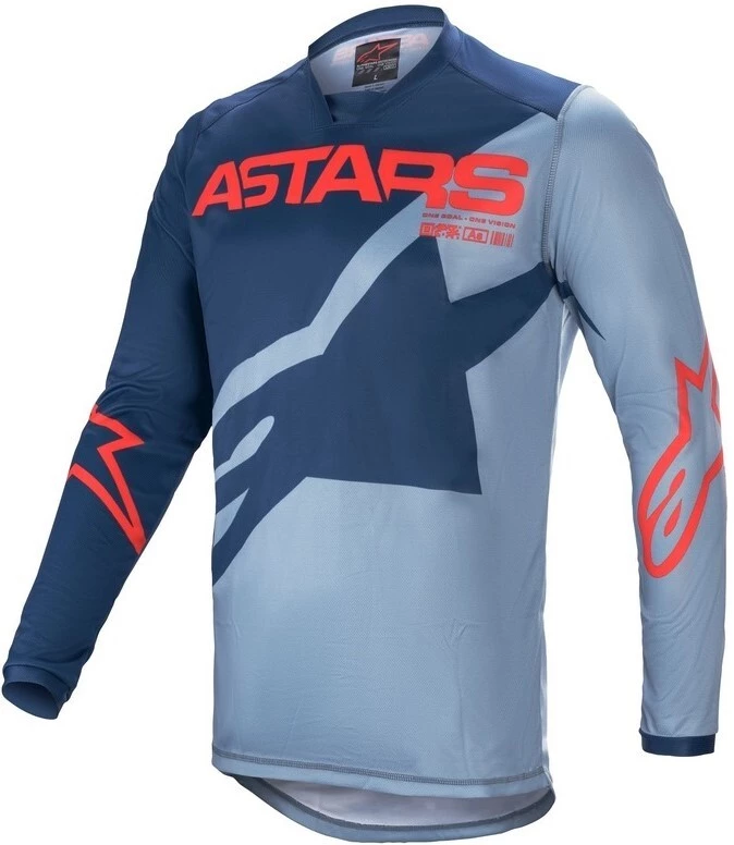 Alpinestars 2021 Racer Braap Blue/Light Blue/White Jersey 1 Alpinestars 2021 Racer Braap Blue/Light Blue/White Jersey