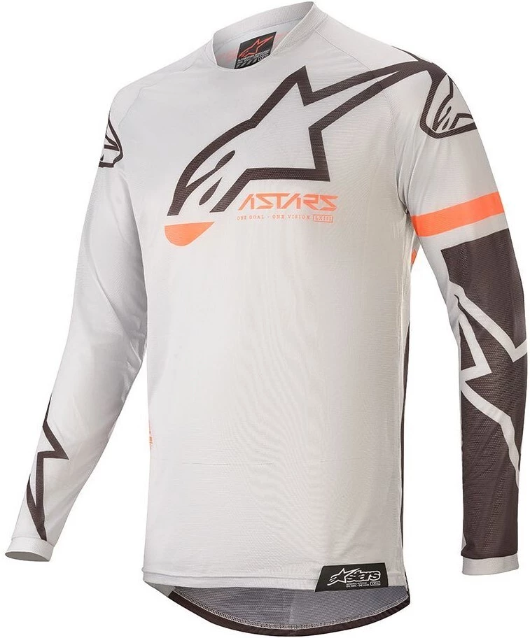Alpinestars 2020 Racer Tech Compass Light Grey/Black Jersey 1 Alpinestars 2020 Racer Tech Compass Light Grey/Black Jersey