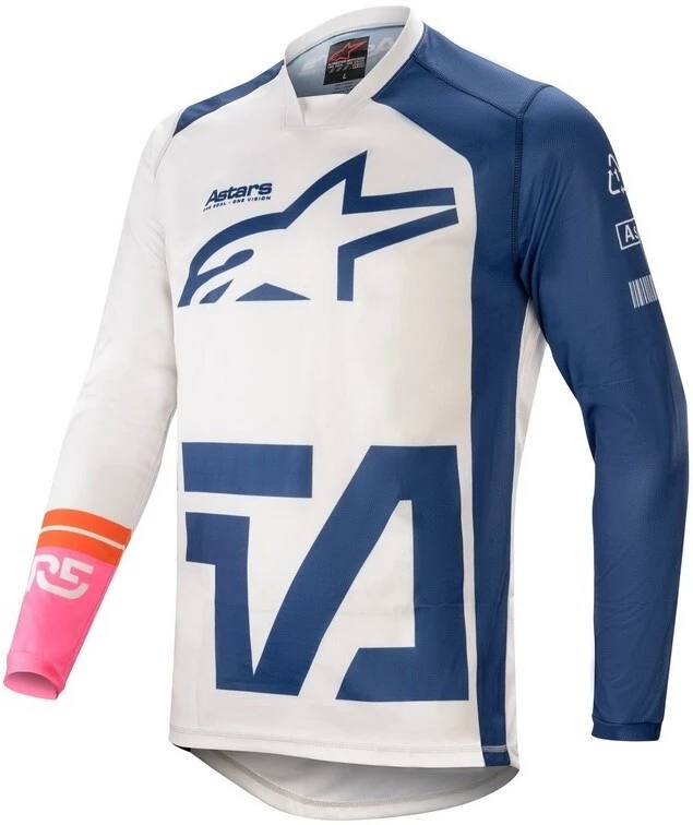 Alpinestars 2021 Racer Compass White/Navy/Pink Jersey 1 Alpinestars 2021 Racer Compass White/Navy/Pink Jersey