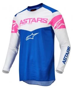 Alpinestars 2022 Fluid Triple Blue/Off White/Fluro Pink Jersey