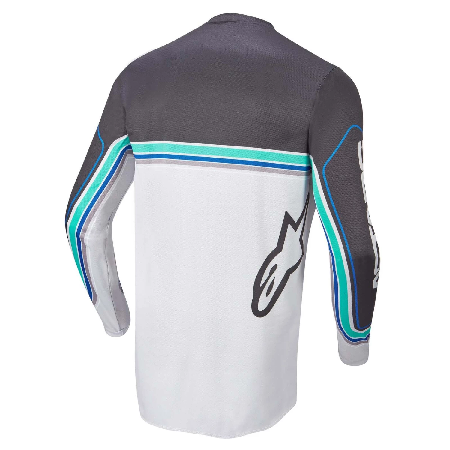 Alpinestars 2022 Fluid Speed Anthracite/Light Grey/Blue Jersey 2 Alpinestars 2022 Fluid Speed Anthracite/Light Grey/Blue Jersey - Image 2