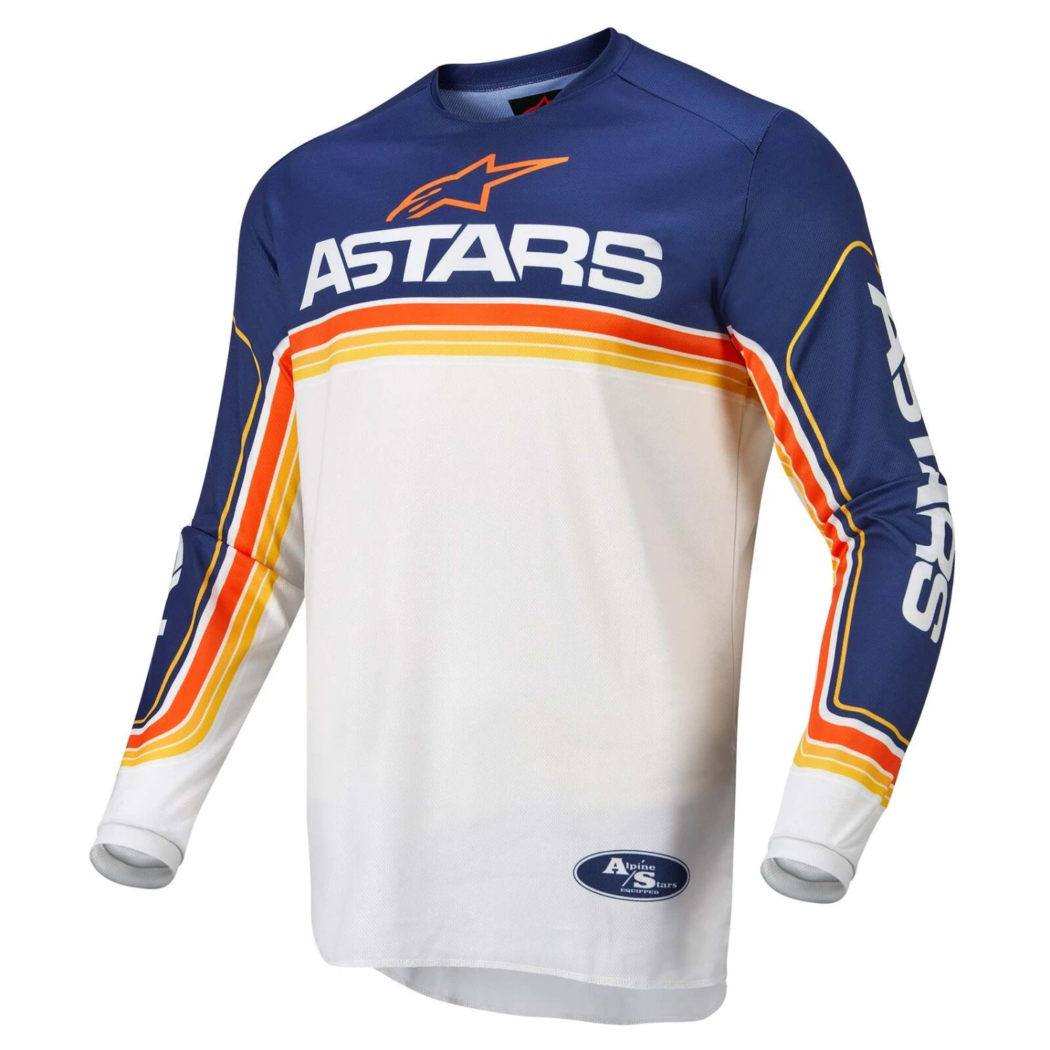 Alpinestars 2022 Fluid Speed Dark Blue Jersey/Off White/Orange 1 Alpinestars 2022 Fluid Speed Dark Blue Jersey/Off White/Orange