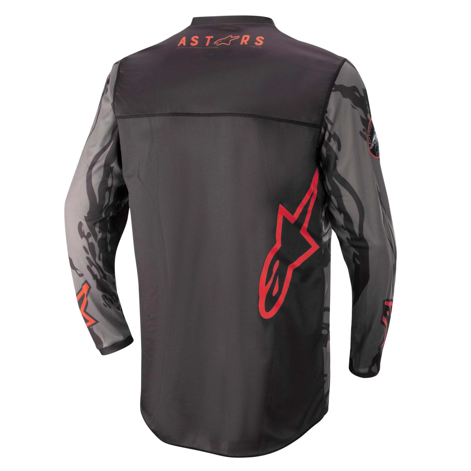Alpinestars 2022 Racer Tactical Black/Grey Camo/Fluro Red Youth Jersey 2 Alpinestars 2022 Racer Tactical Black/Grey Camo/Fluro Red Youth Jersey - Image 2