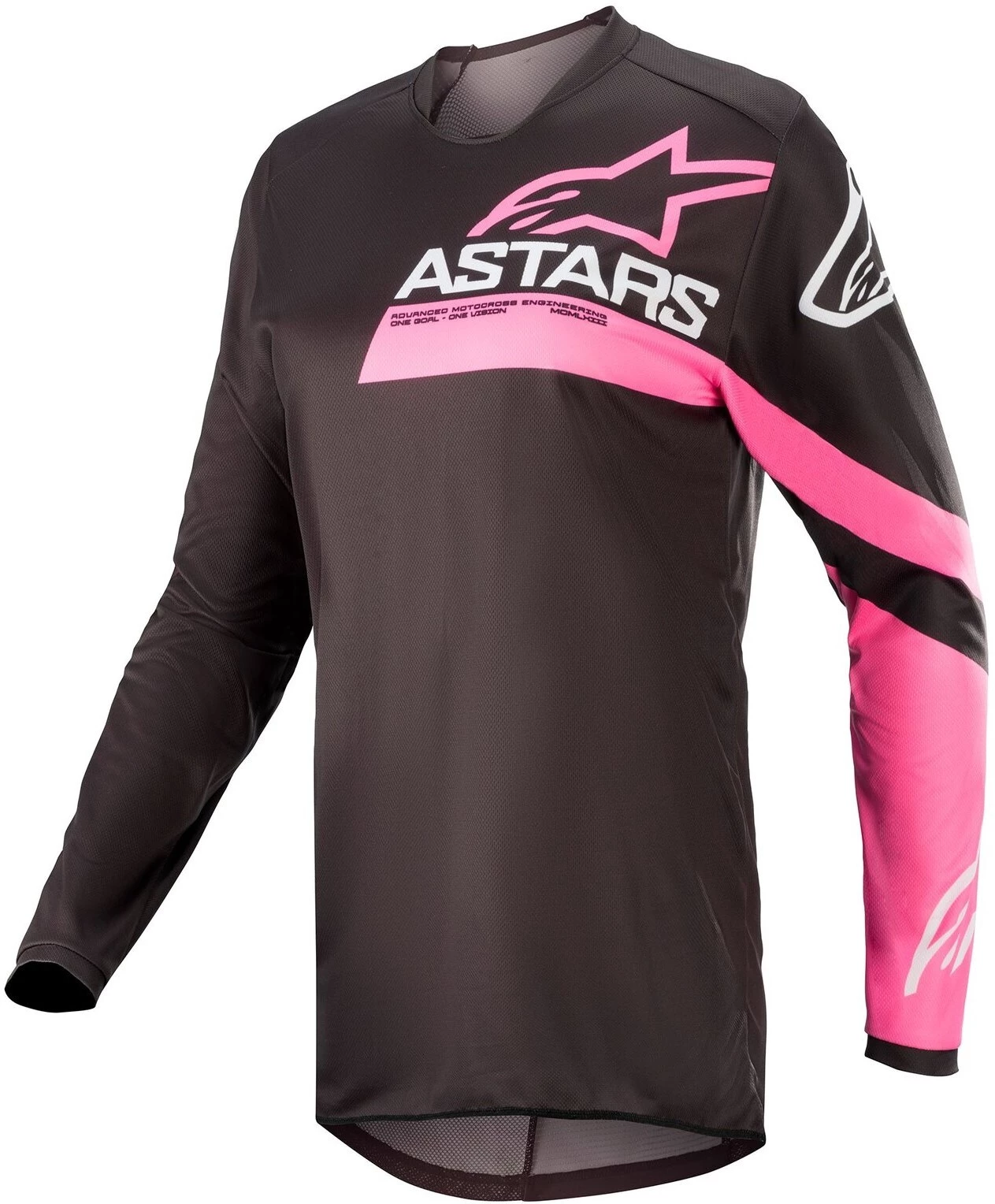 Alpinestars 2022 Fluid Chaser Black/Fluro Pink/Orange Womens Jersey 1 Alpinestars 2022 Fluid Chaser Black/Fluro Pink/Orange Womens Jersey