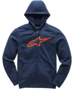 Alpinestars Ageless II Zip Navy/Orange Hoodie [Size:2XL]
