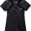 Alpinestars Ageless Black Womens V-Neck Tee