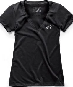 Alpinestars Ageless Black Womens V-Neck Tee
