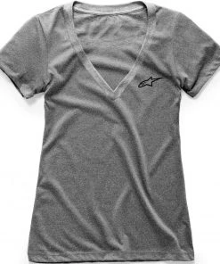 Alpinestars Ageless Heather Grey Womens V-Neck Tee