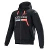 Alpinestars Chrome Ignition Black/Fluro Red Zip-Up Hoodie