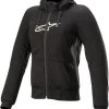 Alpinestars Stella Chrome Sports Black Textile Hoodie Jacket