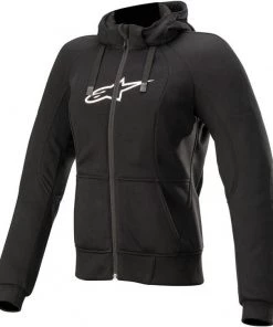 Alpinestars Stella Chrome Sports Black Textile Hoodie Jacket