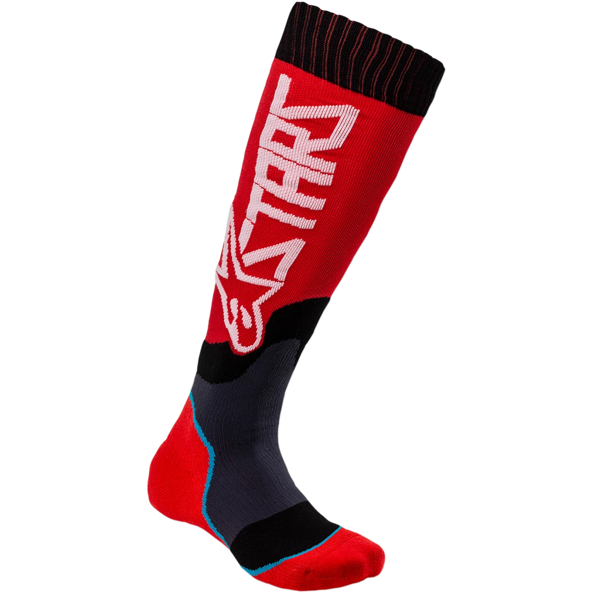 Alpinestars MX Plus 2 Red/Black Youth Socks 1 Alpinestars MX Plus 2 Red/Black Youth Socks