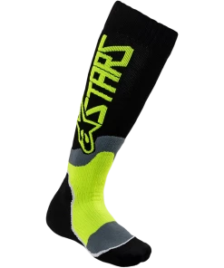 Alpinestars MX Plus 2 Black/Fluro Yellow Youth Socks