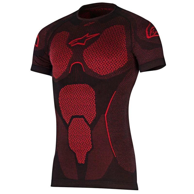 Alpinestars Ride Tech Black/Red Short Sleeve Summer Top 1 Alpinestars Ride Tech Black/Red Short Sleeve Summer Top