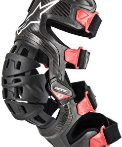 Alpinestars Bionic 10 Carbon Black/Red Left Knee Brace